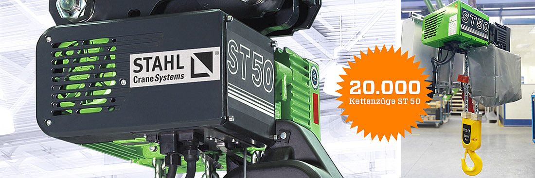 STAHL CraneSystems: 20.000 Kettenzüge ST 50